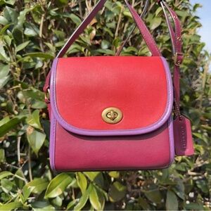 Coach Turnlock Lunchbox Pouch In Colorblock 158